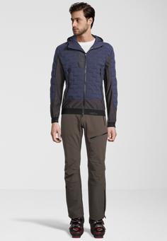 Rückansicht von RH+ 5 Elements Hybrid Hoody Steppjacke Herren metal blue-dark grey melange-ivy green