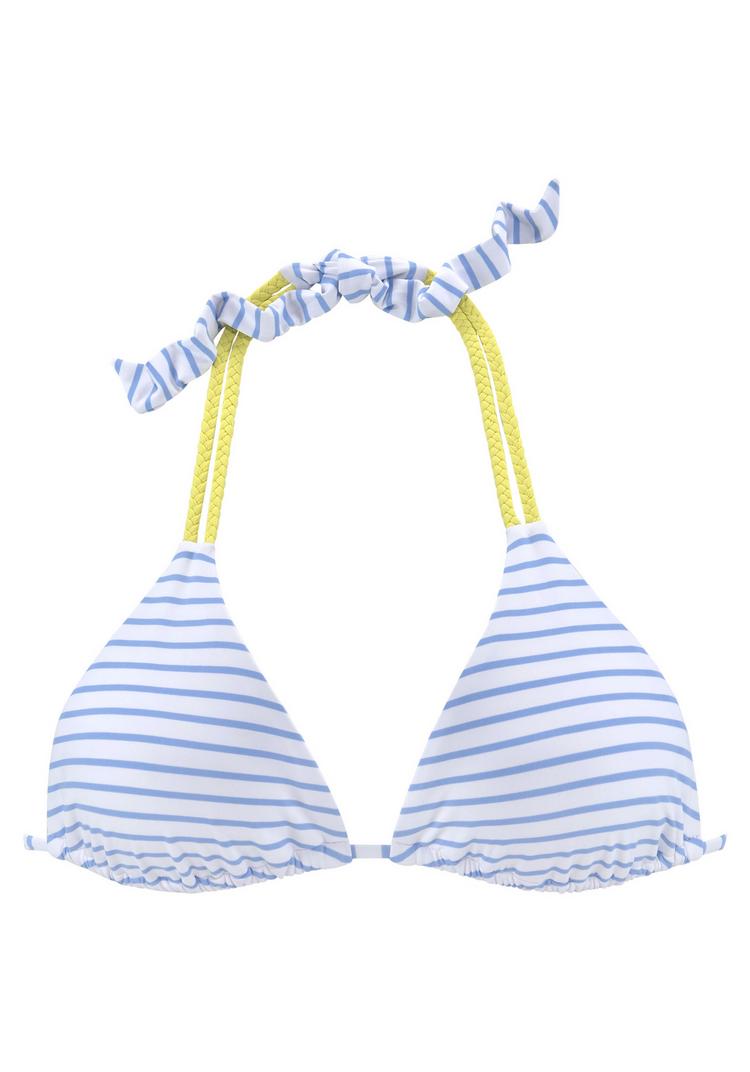 VENICE BEACH VENICE BEACH Triangel-Bikini-Top Bikini Oberteil Damen - schwarz-wei&szlig;-limette - 0 | SportScheck