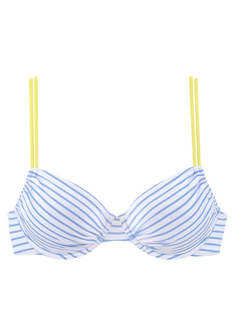 VENICE BEACH VENICE BEACH B&uuml;gel-Bikini-Top Bikini Oberteil Damen - schwarz-wei&szlig;-limette - 0 | SportScheck