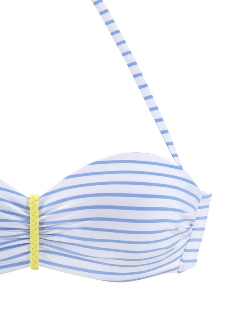 VENICE BEACH VENICE BEACH B&uuml;gel-Bandeau-Bikini-Top Bikini Oberteil Damen - schwarz-wei&szlig;-limette - 3 | SportScheck