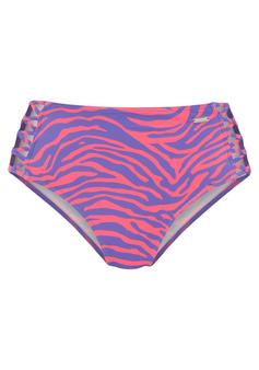 VENICE BEACH Highwaist-Bikini-Hose Bikini Hose Damen violett-koralle