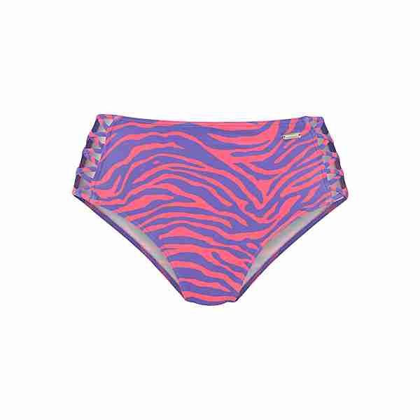 VENICE BEACH Highwaist-Bikini-Hose Bikini Hose Damen violett-koralle