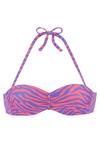 VENICE BEACH B&uuml;gel-Bandeau-Bikini-Top Bikini Oberteil Damen - violett-koralle