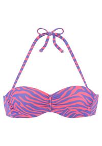 VENICE BEACH B&uuml;gel-Bandeau-Bikini-Top Bikini Oberteil Damen - violett-koralle