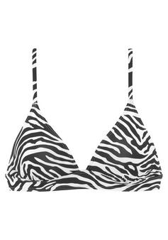 VENICE BEACH Triangel-Bikini-Top Bikini Oberteil Damen schwarz-weiß