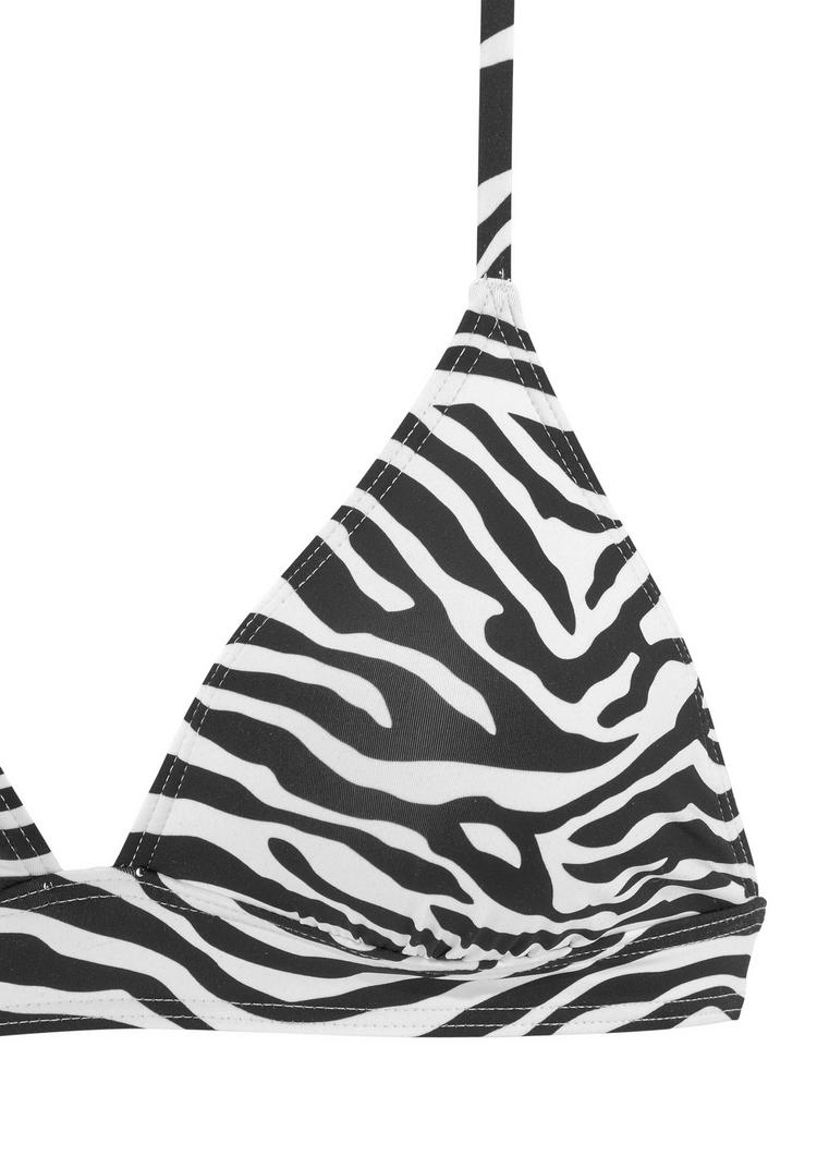 VENICE BEACH VENICE BEACH Triangel-Bikini-Top Bikini Oberteil Damen - schwarz-wei&szlig; - 0 | SportScheck