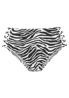 VENICE BEACH Highwaist-Bikini-Hose Bikini Hose Damen schwarz-weiß