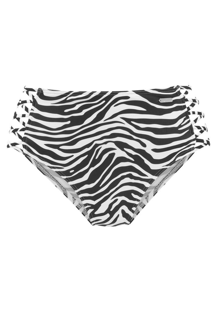 VENICE BEACH VENICE BEACH Highwaist-Bikini-Hose Bikini Hose Damen - schwarz-wei&szlig; - 0 | SportScheck