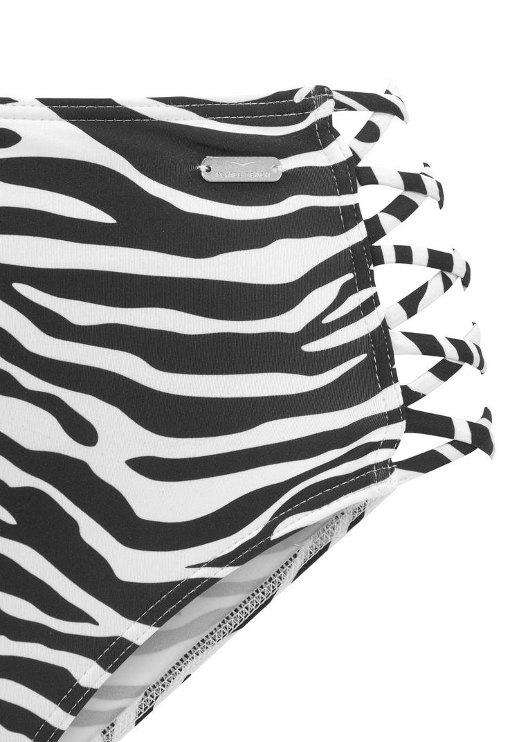 VENICE BEACH VENICE BEACH Highwaist-Bikini-Hose Bikini Hose Damen - schwarz-wei&szlig; - 0 | SportScheck