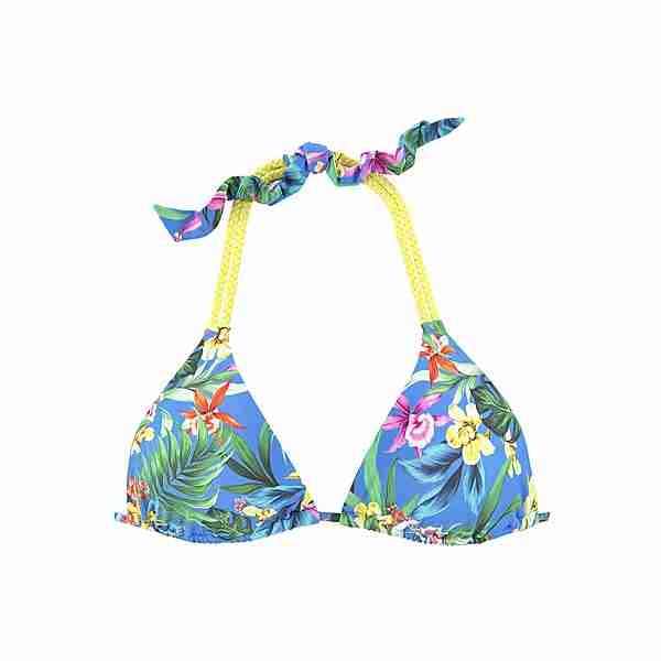 VENICE BEACH Triangel-Bikini-Top Bikini Oberteil Damen blau-bedruckt