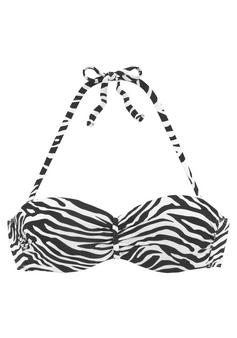 VENICE BEACH Bügel-Bandeau-Bikini-Top Bikini Oberteil Damen schwarz-weiß
