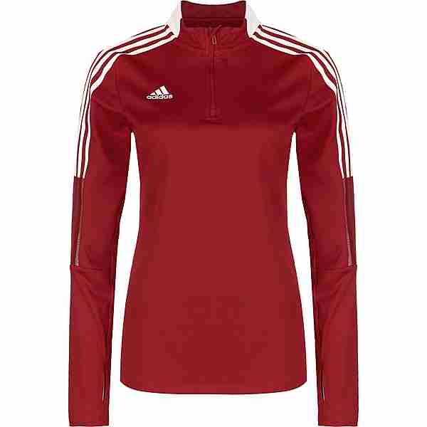 adidas Tiro 21 Funktionssweatshirt Damen rot / weiß