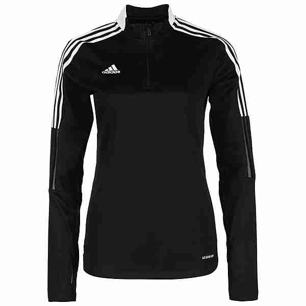 adidas Tiro 21 Funktionssweatshirt Damen schwarz / weiß