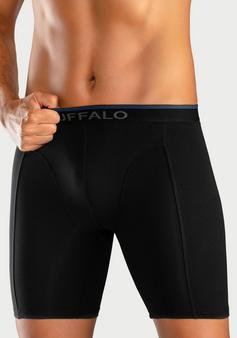 Rückansicht von Buffalo Langer Boxer Boxershorts Herren bordeaux petrol schwarz
