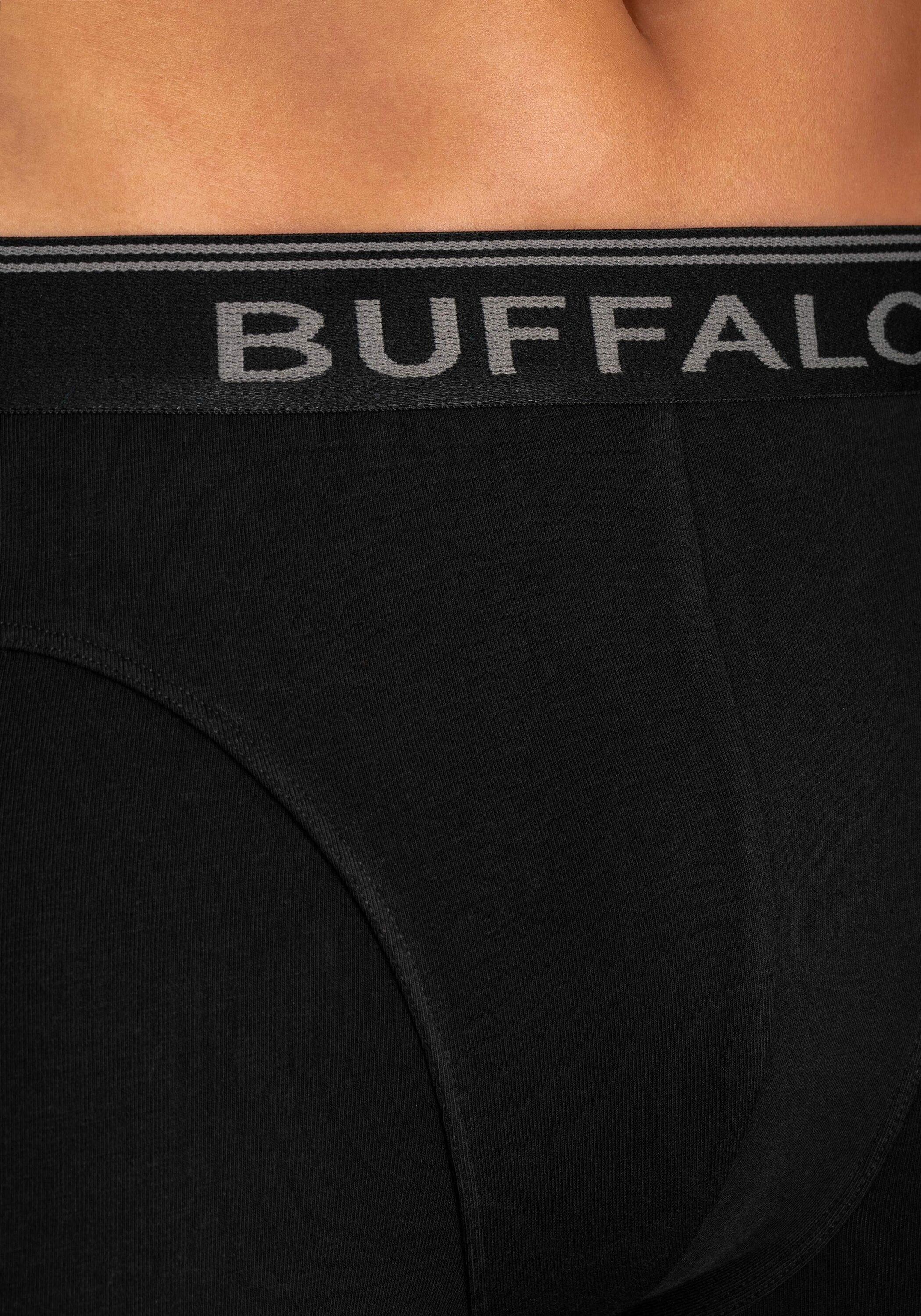 Buffalo Herren Boxershorts 4er-Pack – Hipster, Schwarz, Baumwolle-Stretch, Low Rise, Größe L