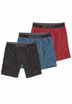 Buffalo Langer Boxer Boxershorts Herren bordeaux petrol schwarz