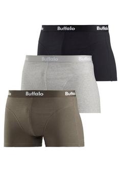 Buffalo Boxer Boxershorts Herren olivgrün, grau-meliert, schwarz