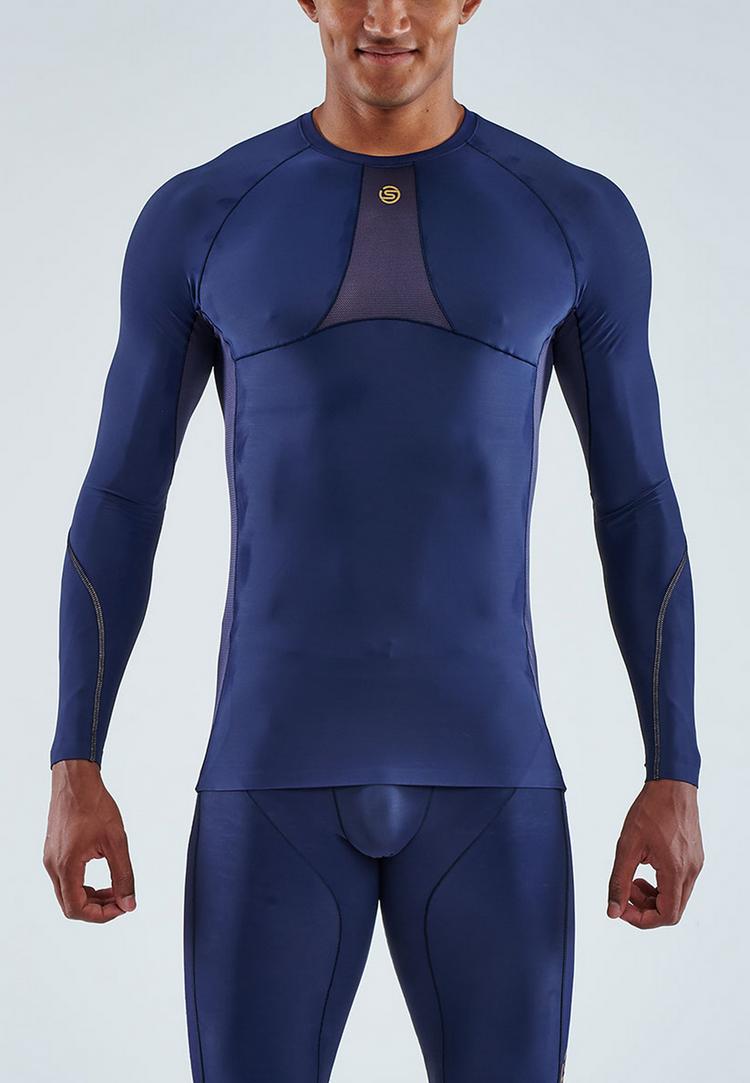 Skins Skins S5 Longsleeve Funktionsshirt Herren - navy blue - 0 | SportScheck