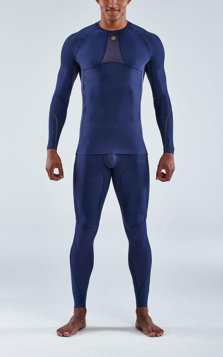 Skins Skins S5 Longsleeve Funktionsshirt Herren - navy blue - 3 | SportScheck