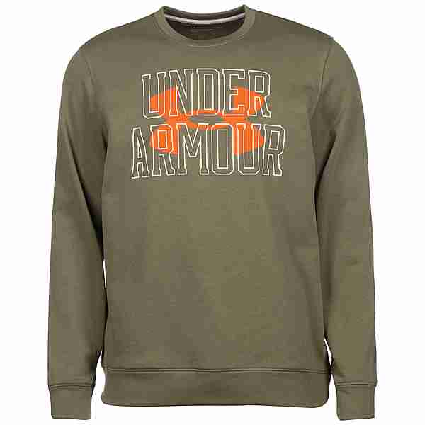 Under Armour Rival Terry Logo Sweatshirt Herren oliv / orange