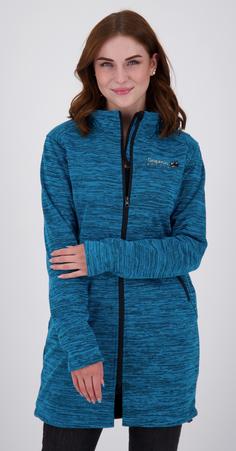 Rückansicht von DEPROC active ELMSDALE LONG NEW CS Strickfleece Damen turquoise