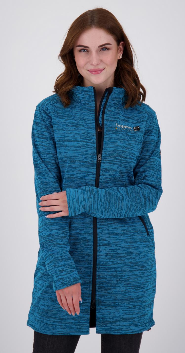 DEPROC active DEPROC active ELMSDALE LONG NEW CS Strickfleece Damen - turquoise - 0 | SportScheck