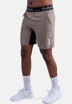 Rückansicht von CLN Athletics Dino Funktionsshorts Herren dark khaki