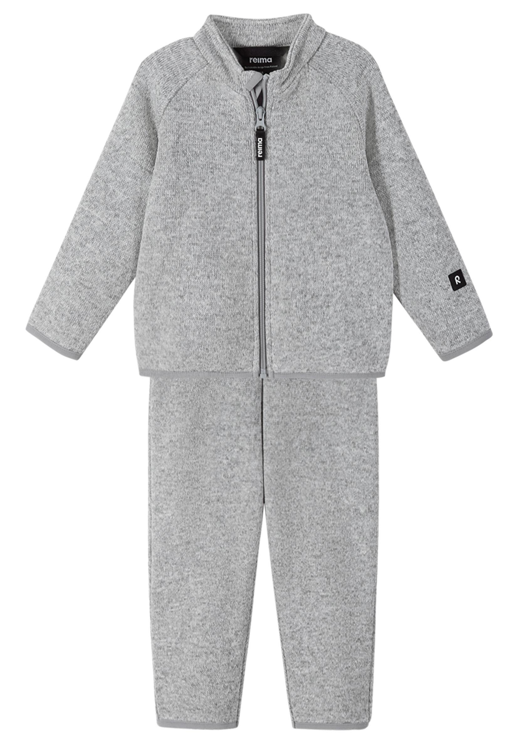 reima Tahto Strickfleece Kinder Melange grey