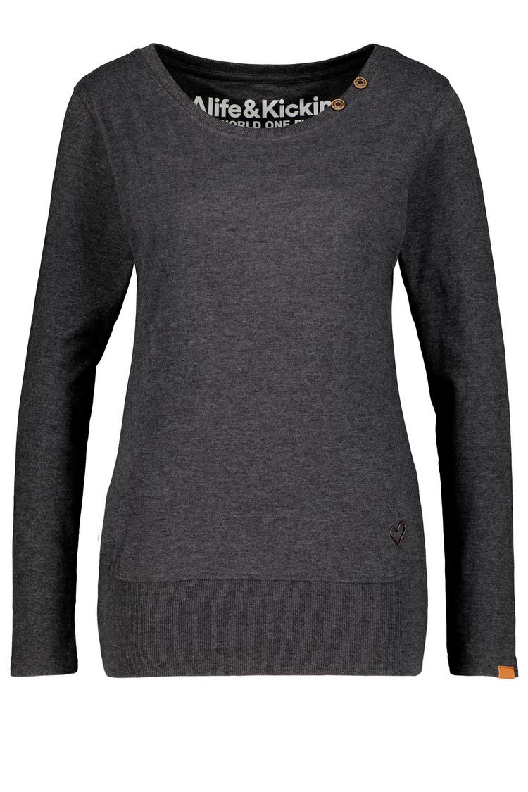 ALIFE AND KICKIN ALIFE AND KICKIN ConnyAK A Langarmshirt Damen - moonless melange - 0 | SportScheck