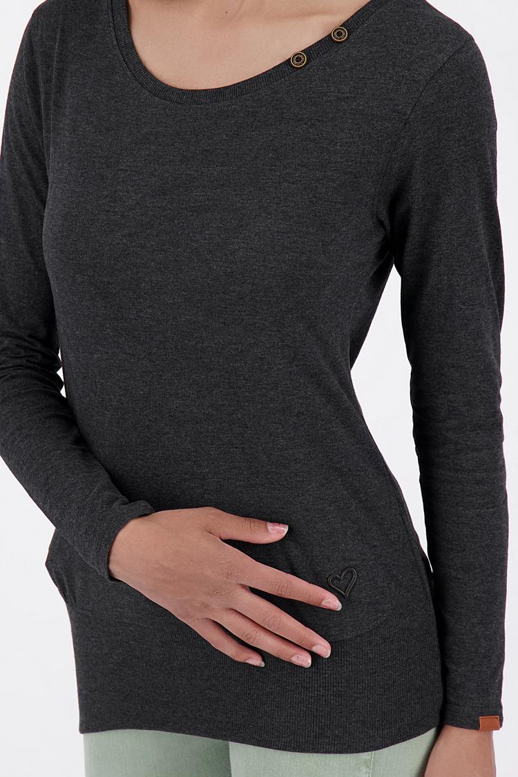 ALIFE AND KICKIN ALIFE AND KICKIN ConnyAK A Langarmshirt Damen - moonless melange - 3 | SportScheck