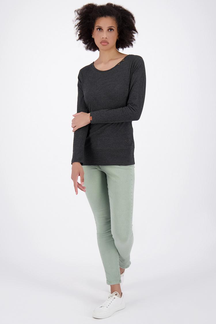 ALIFE AND KICKIN ALIFE AND KICKIN ConnyAK A Langarmshirt Damen - moonless melange - 4 | SportScheck
