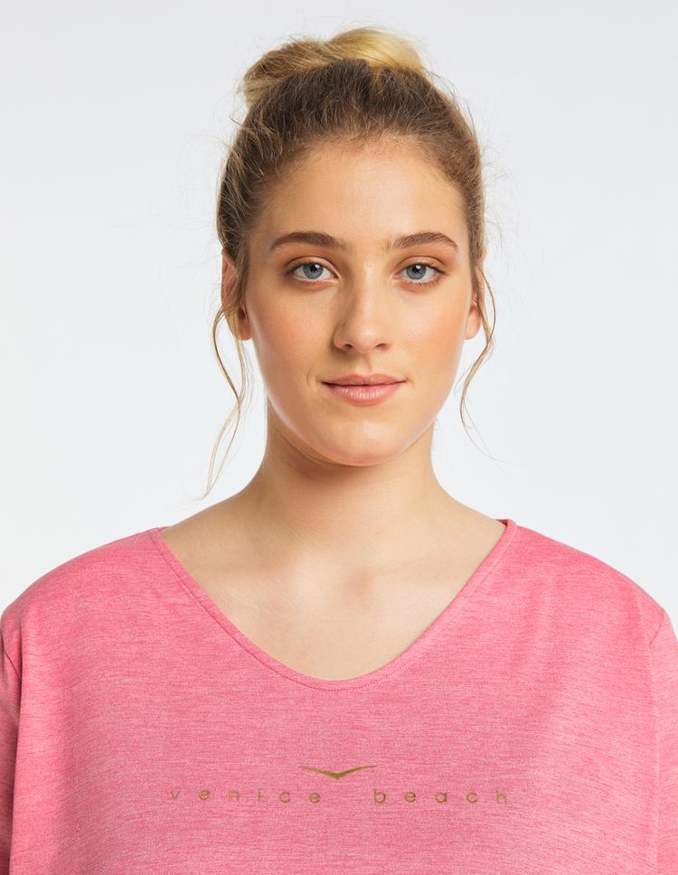VENICE BEACH VENICE BEACH Curvy Line Sui T-Shirt Damen - cameo rose - 11 | SportScheck