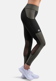 Rückansicht von CLN Athletics Freedom Tights Damen deep forest green