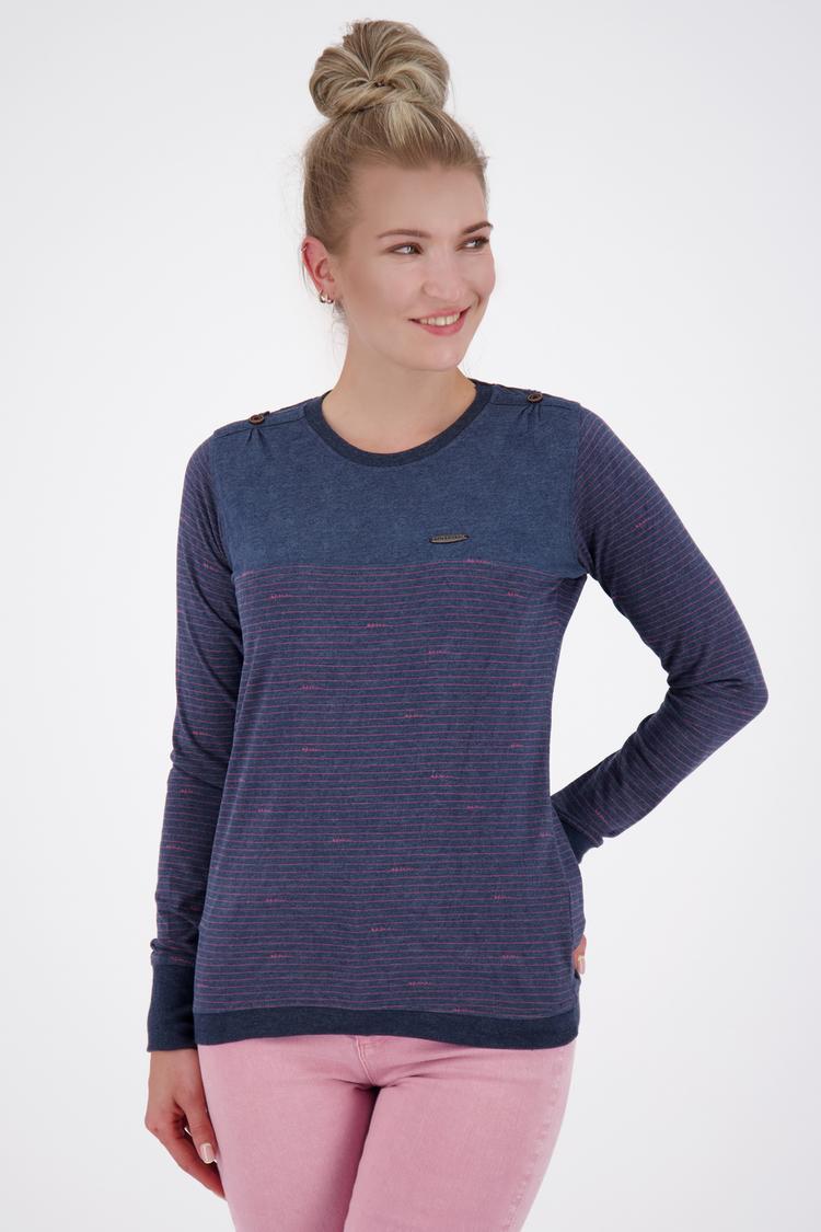 ALIFE AND KICKIN ALIFE AND KICKIN LeonieAK Z Langarmshirt Damen - marine melange - 0 | SportScheck