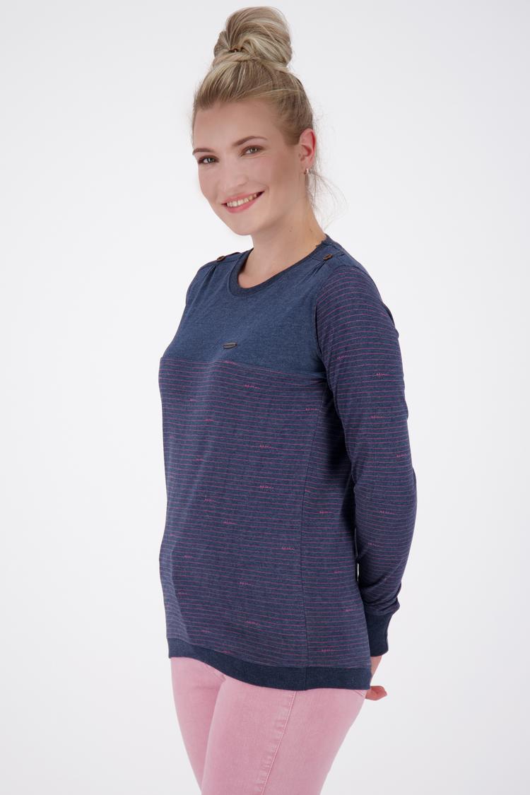 ALIFE AND KICKIN ALIFE AND KICKIN LeonieAK Z Langarmshirt Damen - marine melange - 1 | SportScheck
