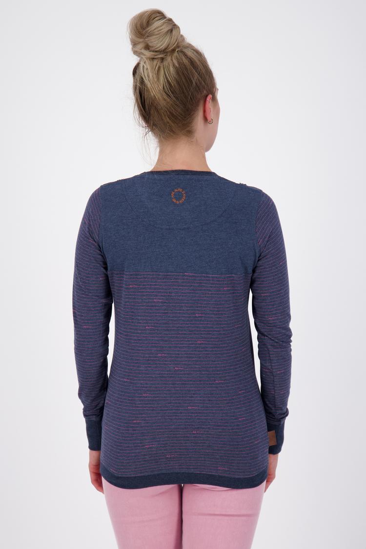 ALIFE AND KICKIN ALIFE AND KICKIN LeonieAK Z Langarmshirt Damen - marine melange - 2 | SportScheck