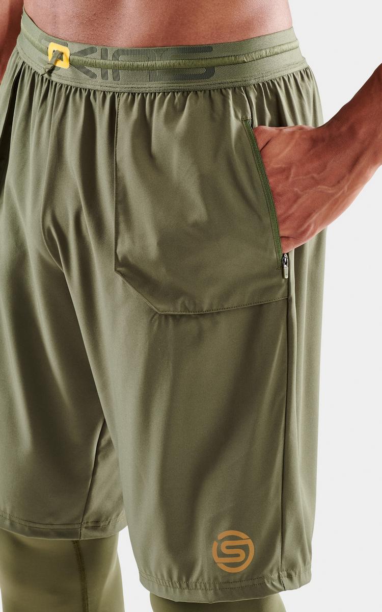 Skins Skins S5 Superpose Long Tights Tights Herren - khaki - 3 | SportScheck