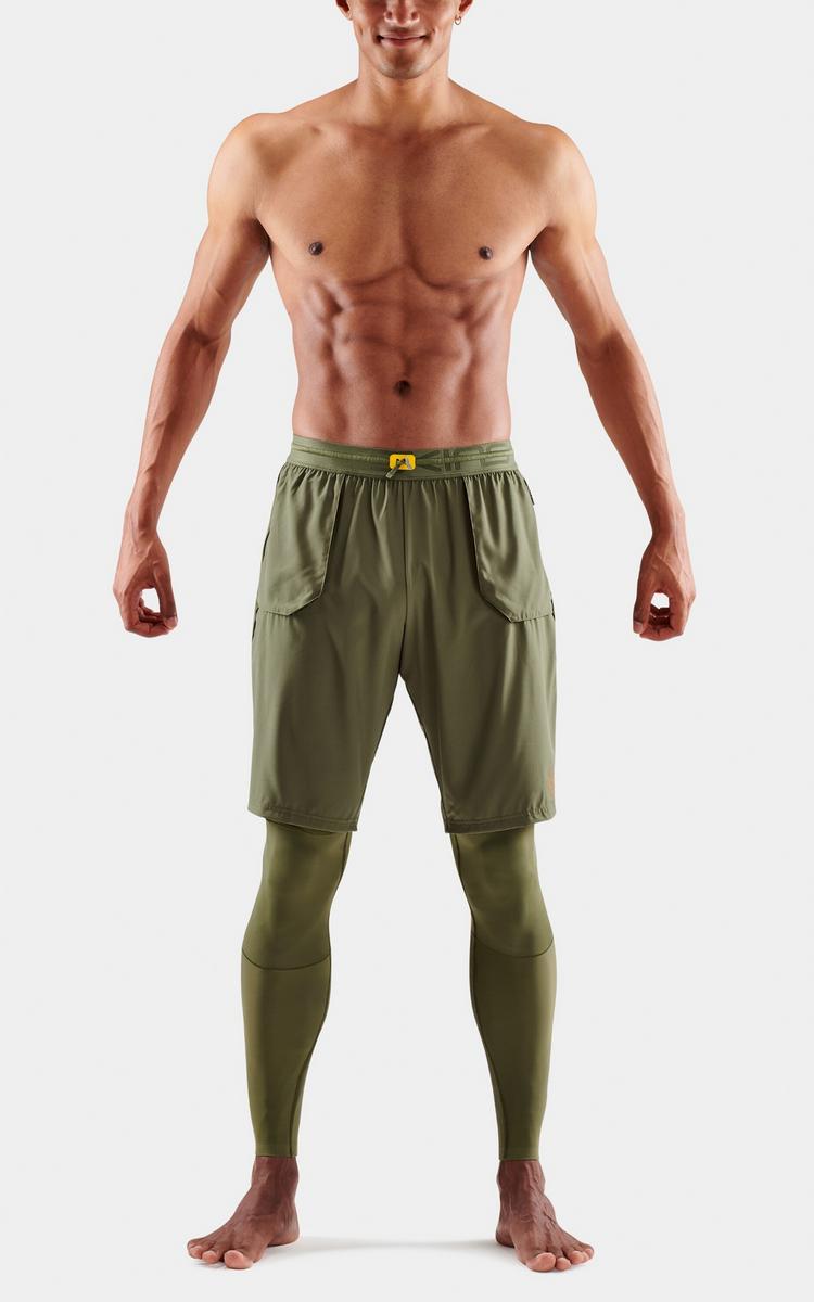 Skins Skins S5 Superpose Long Tights Tights Herren - khaki - 4 | SportScheck