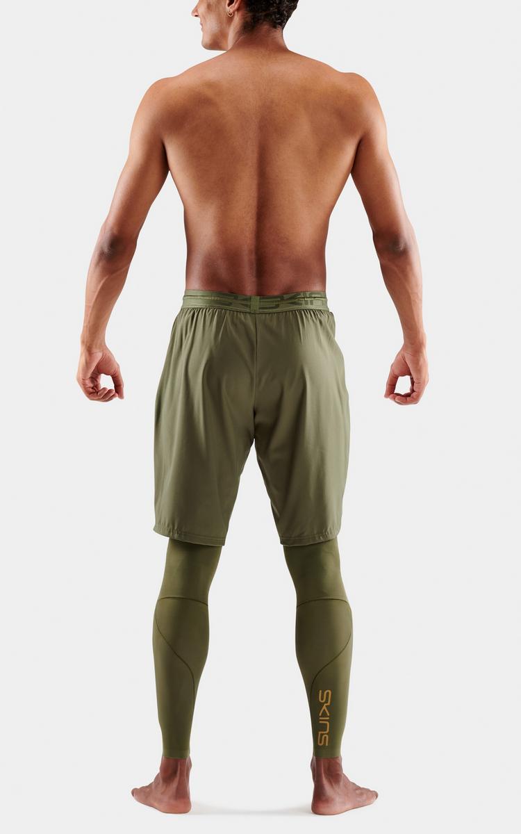 Skins Skins S5 Superpose Long Tights Tights Herren - khaki - 5 | SportScheck