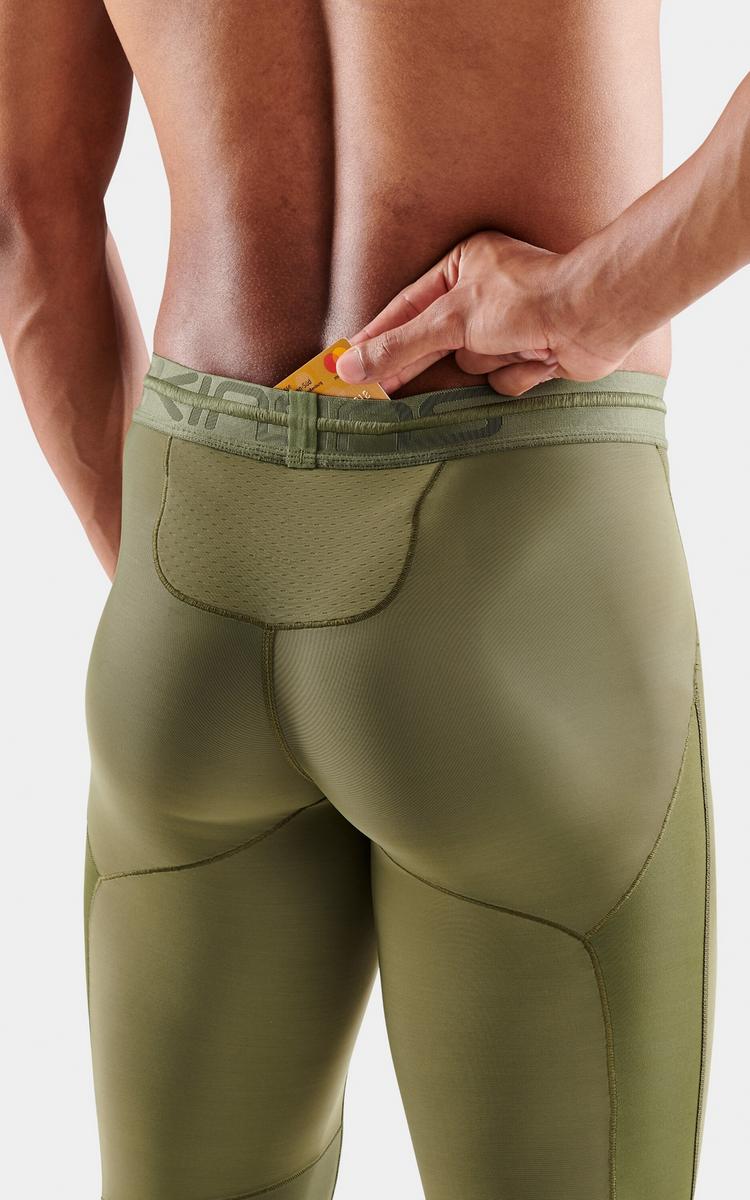 Skins Skins S5 Long Tights Tights Herren - khaki - 3 | SportScheck