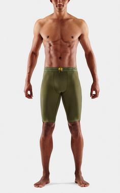 Rückansicht von Skins S5 Tights Herren khaki