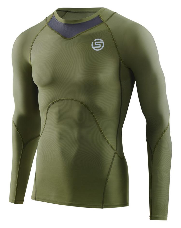 Skins Skins S3 Longsleeve Funktionsshirt Herren - khaki - 0 | SportScheck
