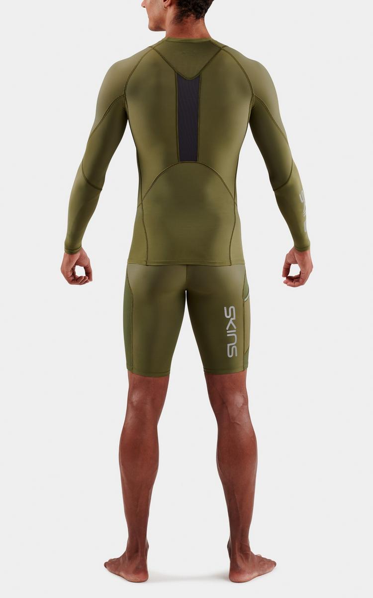 Skins Skins S3 Longsleeve Funktionsshirt Herren - khaki - 5 | SportScheck