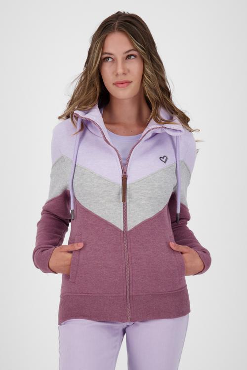 Rückansicht von ALIFE AND KICKIN StellinaAK A Sweatjacke Damen mulberry melange