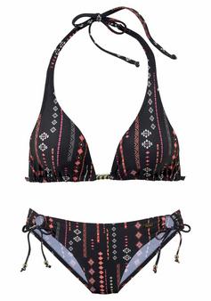 Buffalo Triangel-Bikini Bikini Set Damen schwarz-bedruckt