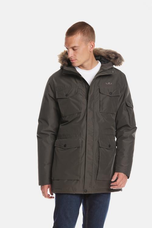 Rückansicht von Jeff Green Mason Parka Herren Steel