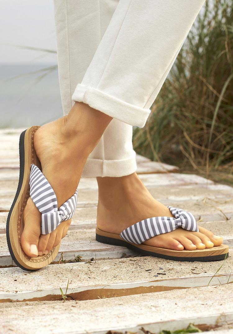 ELBSAND ELBSAND Badezehentrenner Zehentrenner Damen - hellgrau-gestreift - 0 | SportScheck