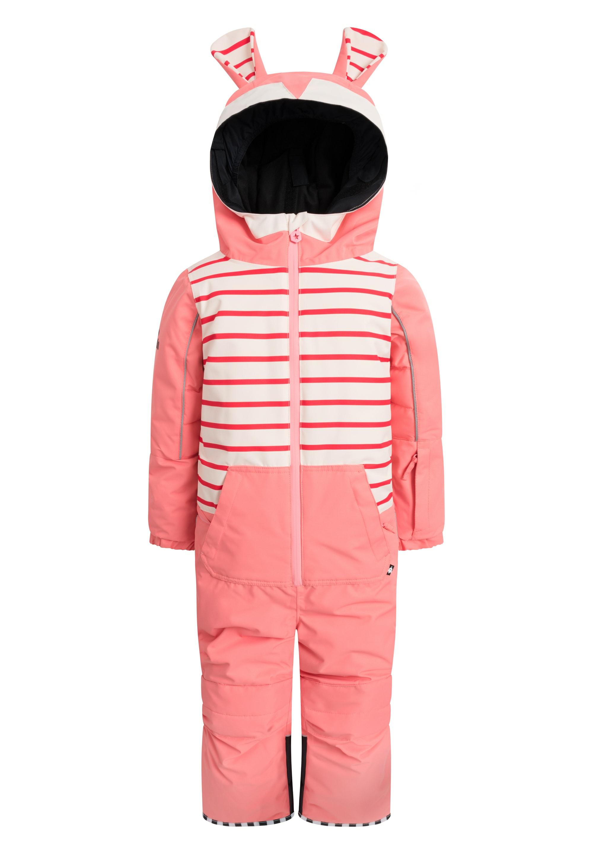 WeeDo BUNNYDO Hase Schneeanzug rosa rot gestreift
