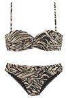 BRUNO BANANI B&uuml;gel-Bandeau-Bikini Bikini Set Damen - braun-bedruckt