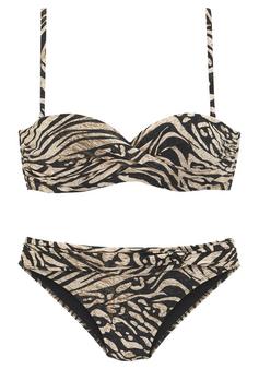 BRUNO BANANI Bügel-Bandeau-Bikini Bikini Set Damen braun-bedruckt